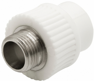 ПП  Муфта   комбинир. 20х1/2"  НР  AQUAGID БЕЛЫЙ 
