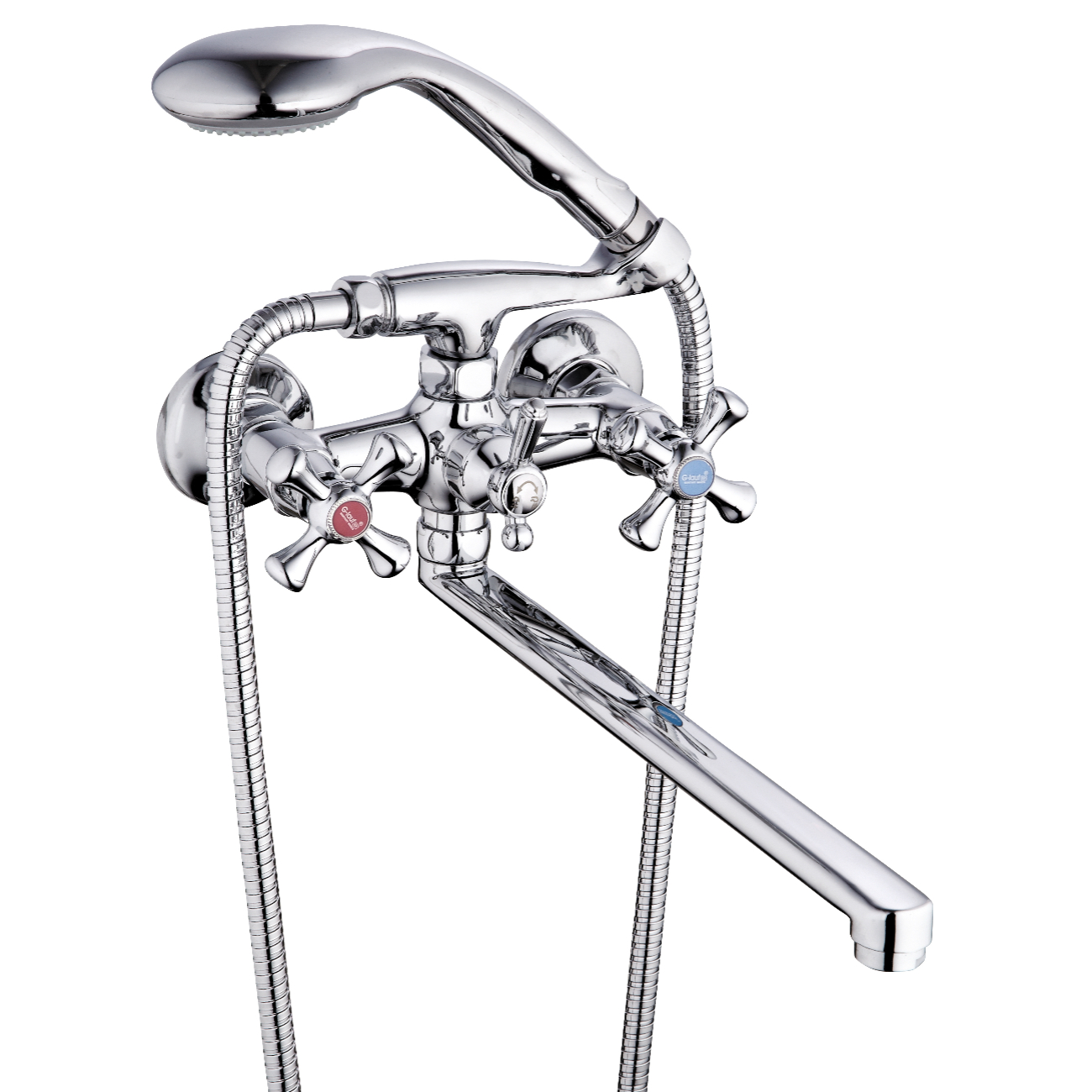 Смеситель для ванны G-Lauf QTZ5-A827 двуручковый