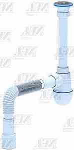 АНИ C0115 Сифон 1 1/2"х40, реш. 70мм, гофра 761мм 40х40/50 (K406)