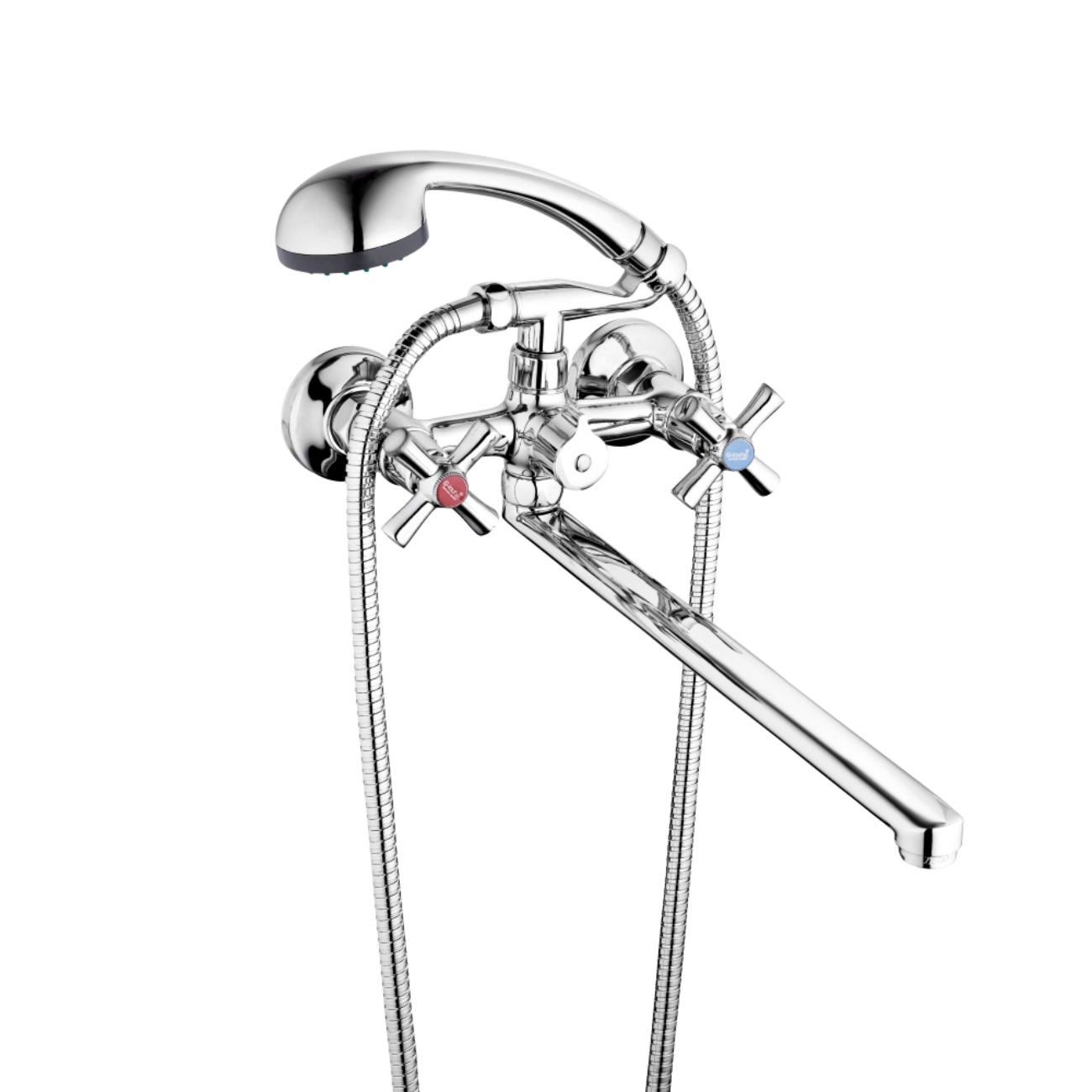 Смеситель для ванны G-Lauf QMT7-B722 двуручковый