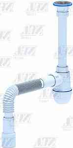 АНИ C1015 Сифон 1 1/4"х40, реш. 65мм, гофра 761мм 40х40/50 (K406)