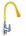 #Смеситель для кухни POTATO P4231-10 ø35 п/г  БОК ручка, с гибким изливом, 2 режима струи, цвет: желты с хромом